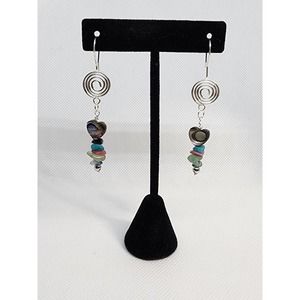 Abalone Heart Shaped Earrings
